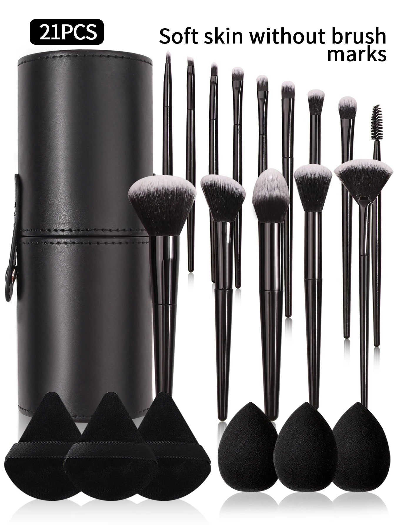 3~21pcs Fashion Makeup Brush Set