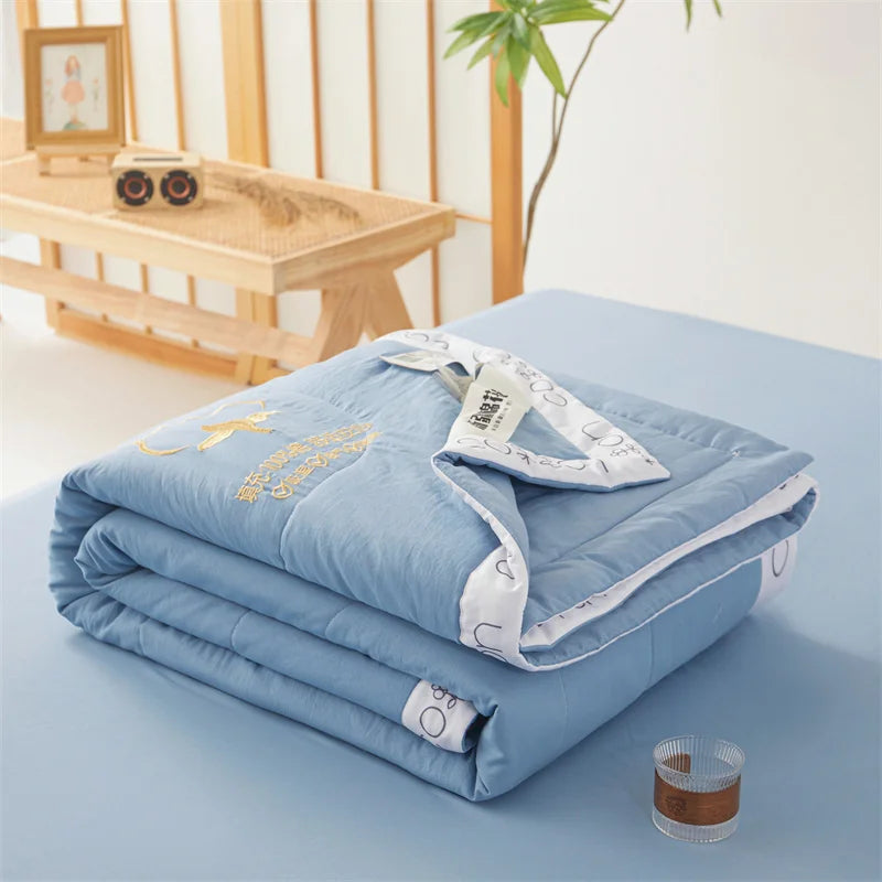 Cotton Filling Soft Skin Double Bed Blanket