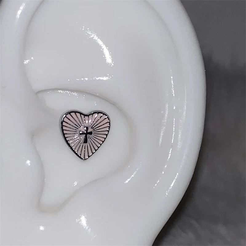 Silver Color Wing Stainless Steel Earring