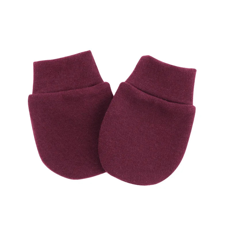 2pcs Baby Anti Scratching Soft Cotton Gloves+Mittens