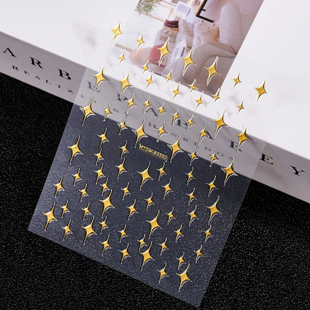 3 D Bronzing Nail Art Sticker