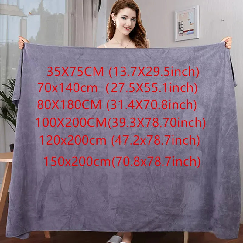 New ultra absorbent ultra-fine fiber bath towel, soft and fast drying, oversized bath towel, sports beach bathroom towel