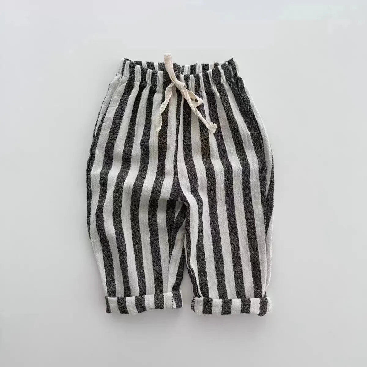 Vintage Linen Cotton Stripe Children Trousers