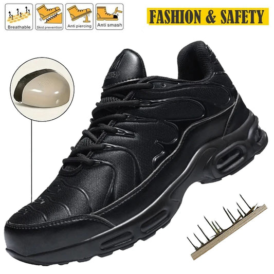 Men Indestructible Lightweight Non Slip Work Shoes