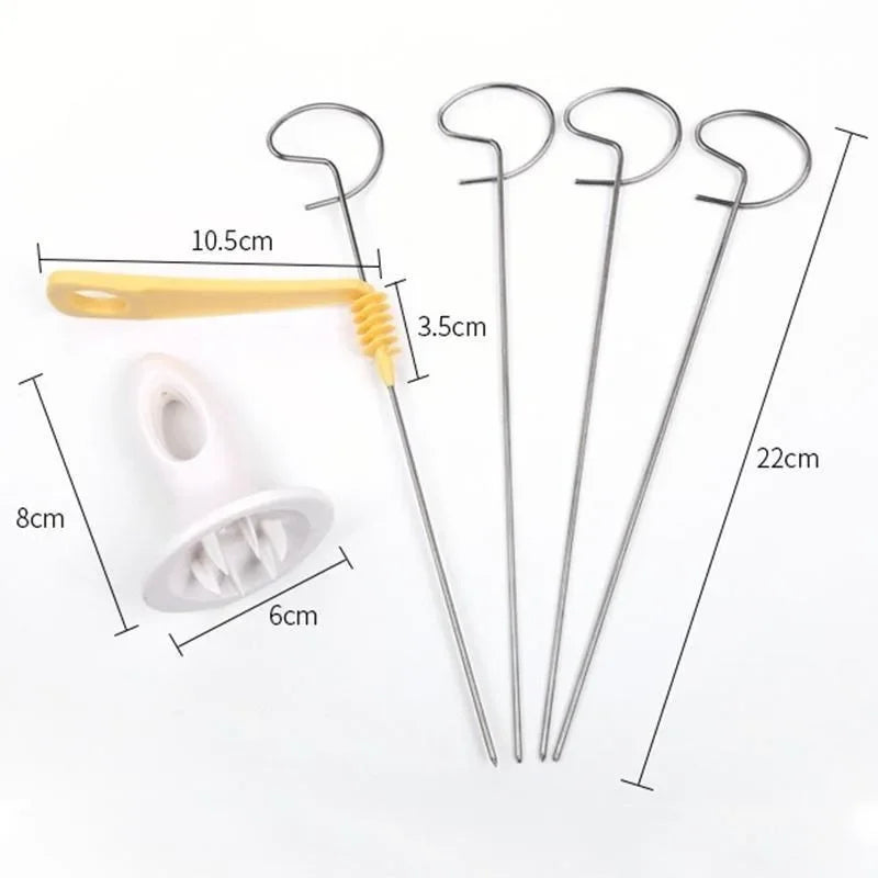 6pcs/Set Potato Spiral Cutter Cucumber Slicer Kitchen Accessories Vegetable Spiralizer Spiral Potato Cutter Kitchen Gadgets