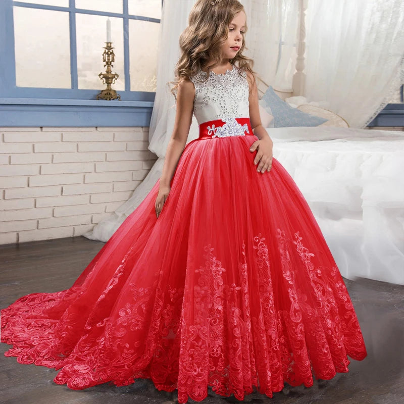 Trailing Evening Bridesmaid Princess Party Dresses