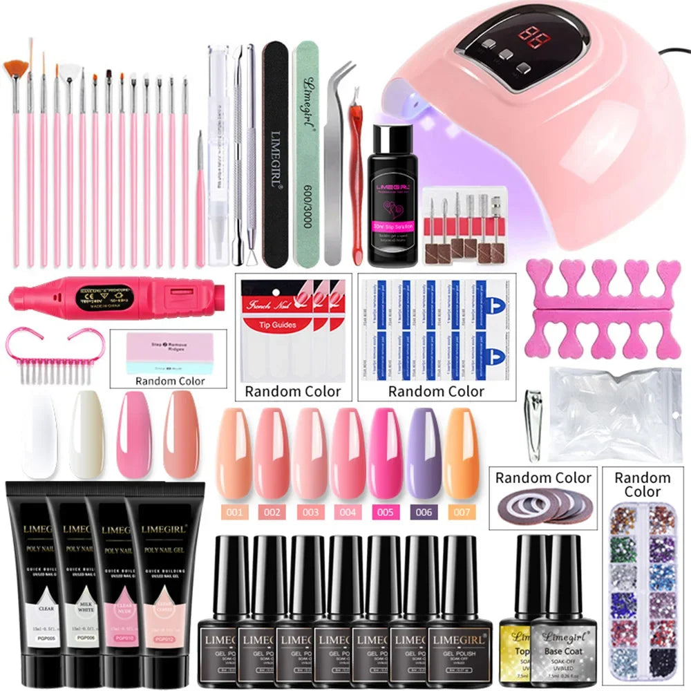 Nail Gel Polish Kit Set With UV LED Lamp Dryer