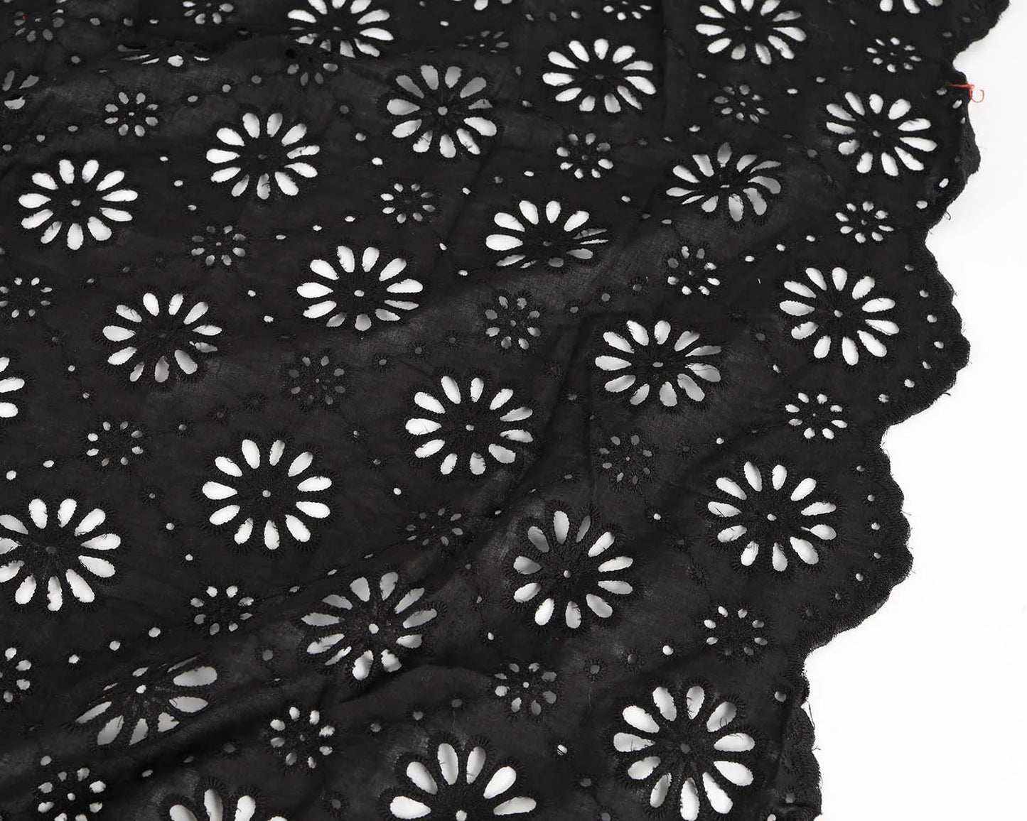 100% Cotton Hollow-out Embroidery Eyelet Lace Fabric - 50 inch wide sold by the yard
