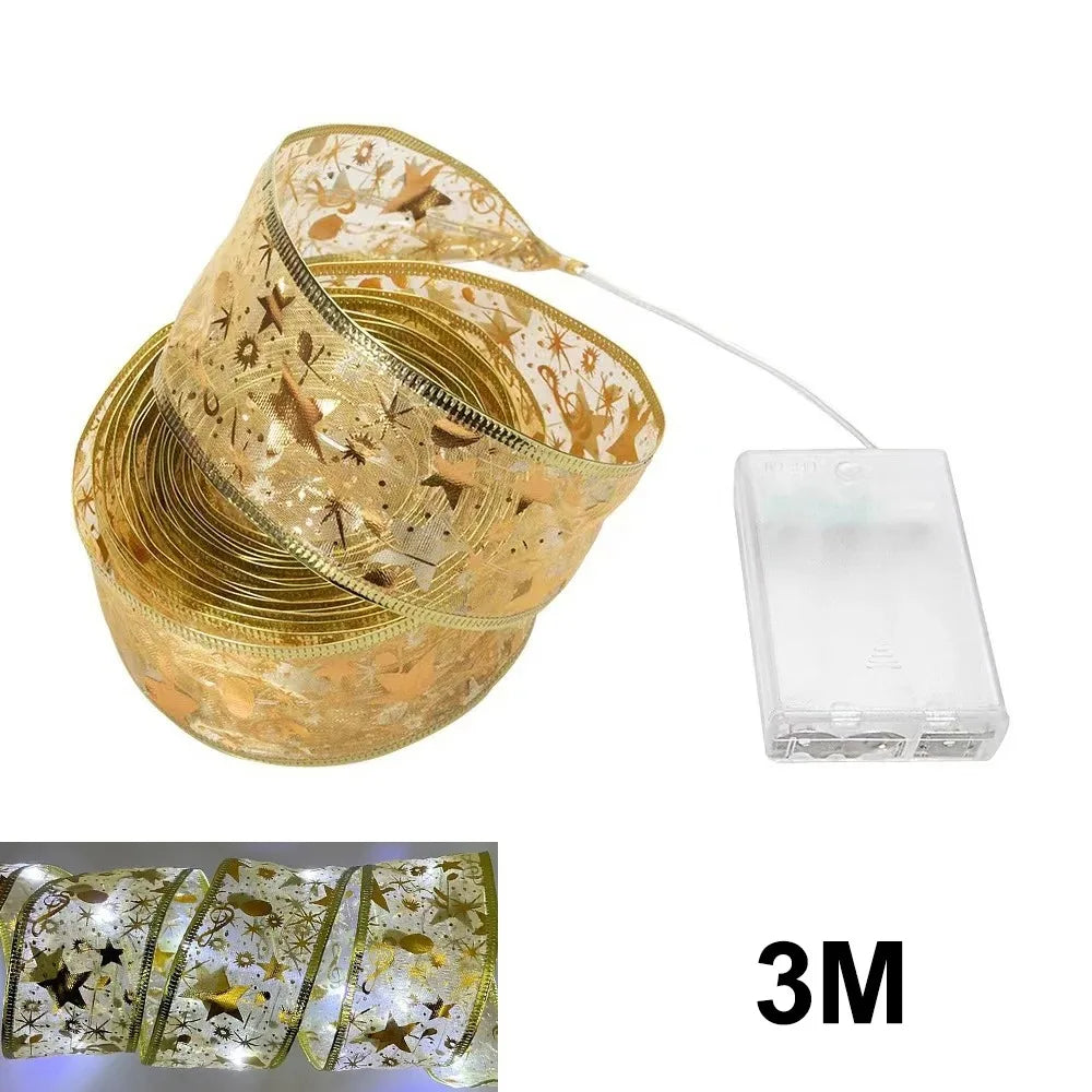 Christmas Ribbon Fairy Light Christmas Decor