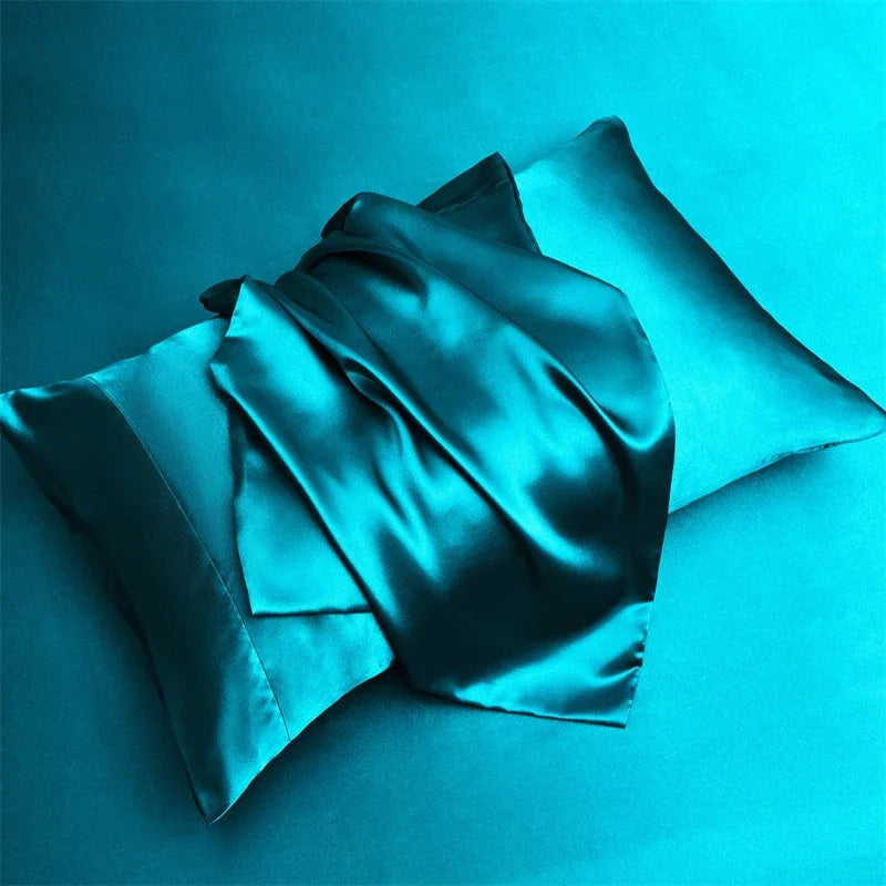 Summer Luxury Satin Silk-like Bed Sheet Set