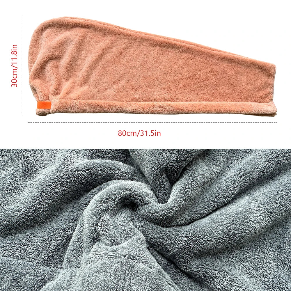 Wide tailed dry hair cap