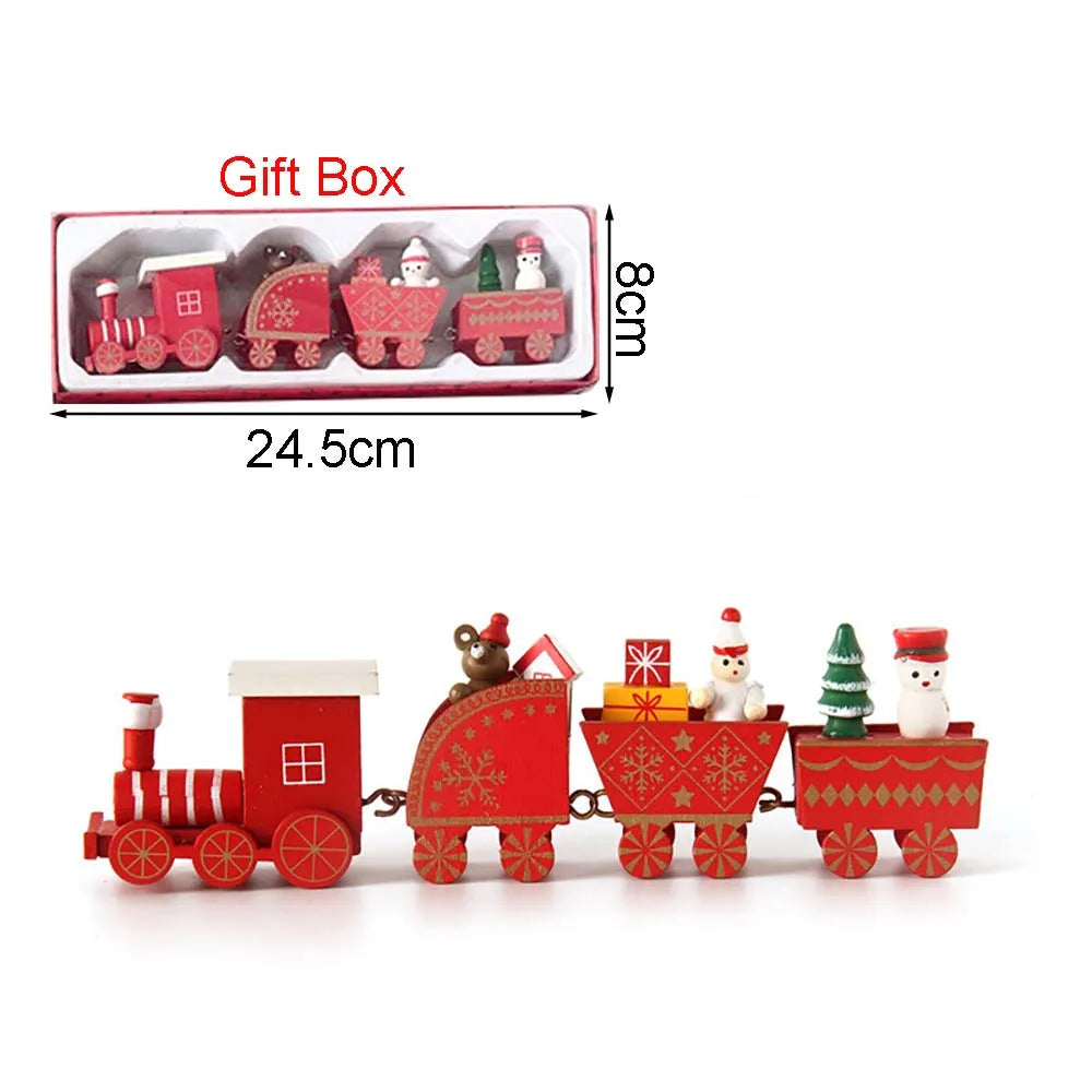 Christmas Wood Train Decoration