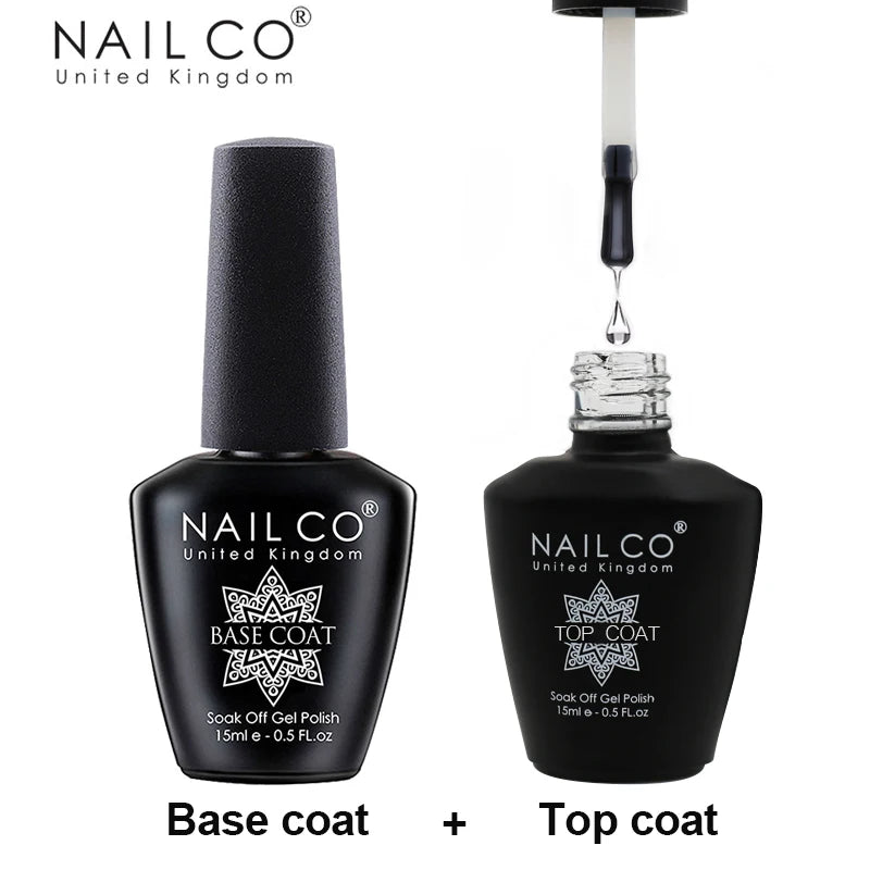 Coat And Base Coat Art Design Gel Nail Polish