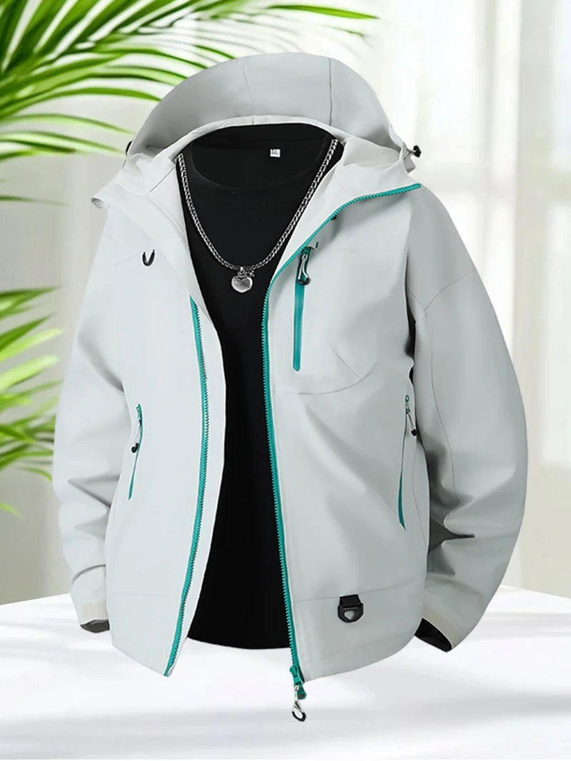 Windbreaker Hooded Zip Up Hiking Jackets