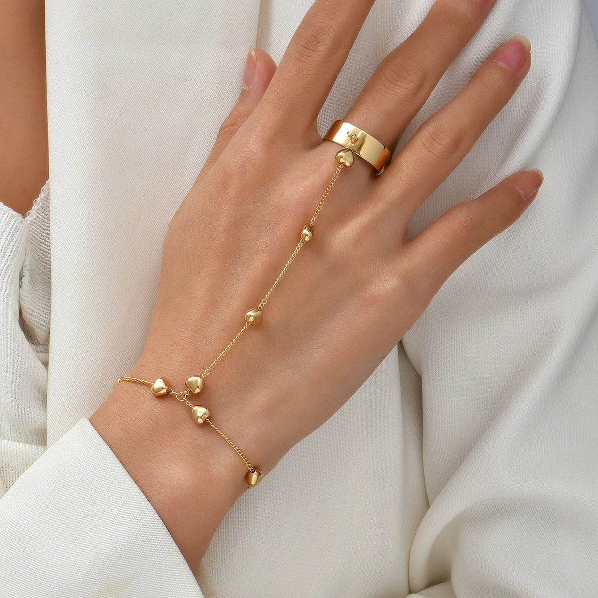 Dainty Hand Chain Bracelet Ring