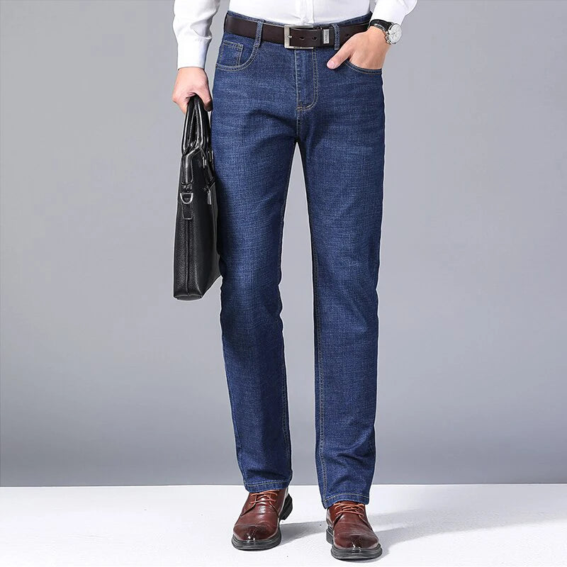 Soft Straight Denim Pants For Men