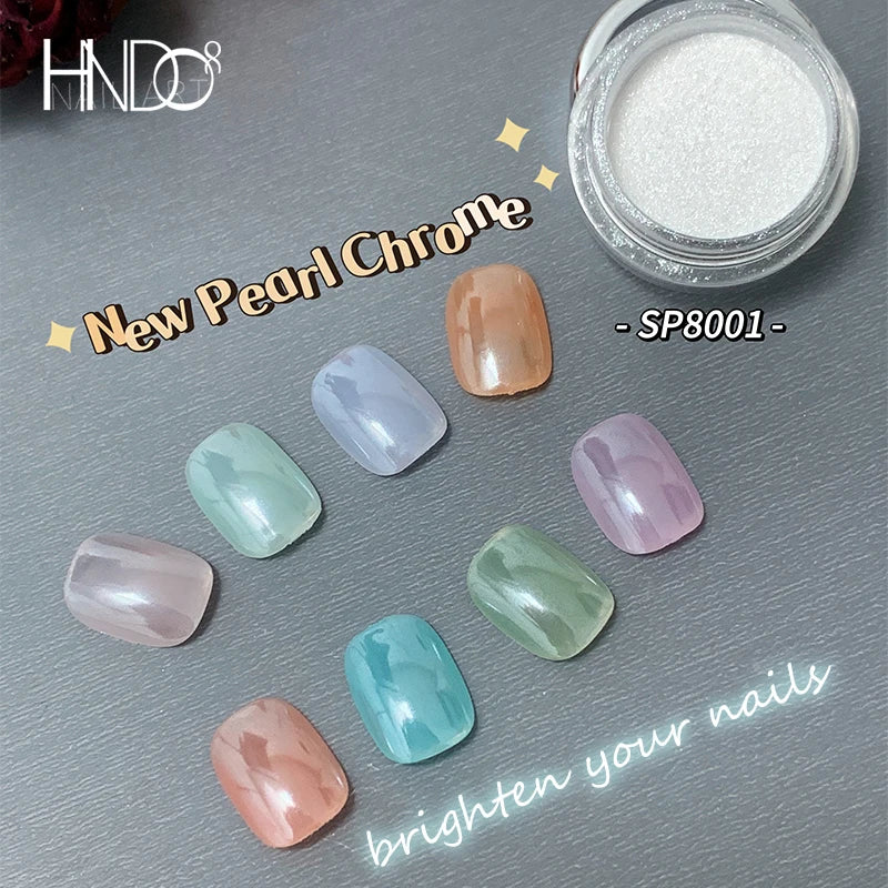 White Pearl Powder Shell Nail Rubbing Dust