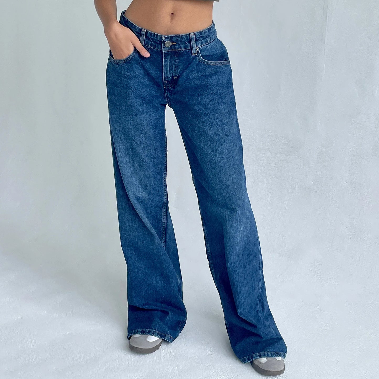 Baggy Trendy Denim Pants with Pocket
