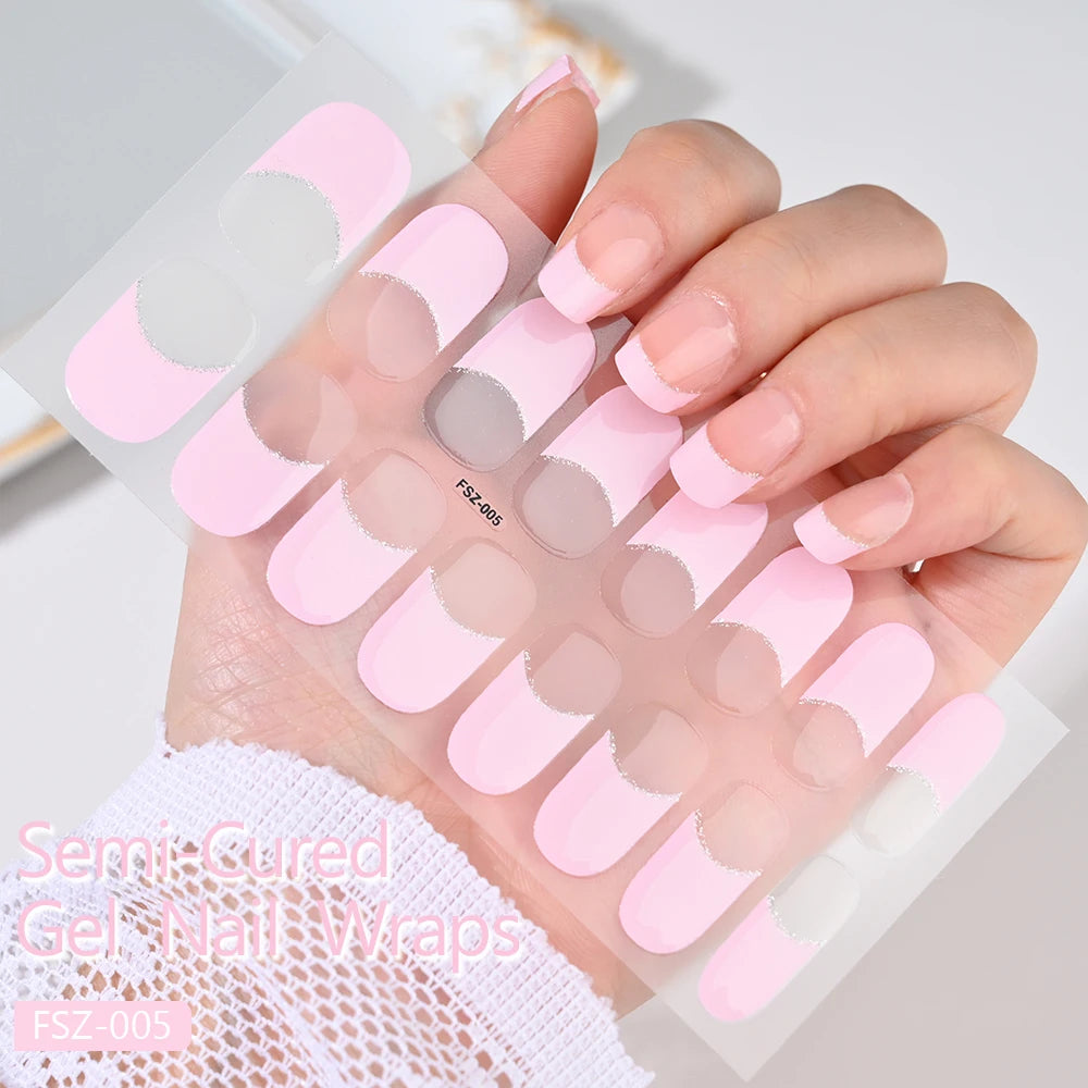 Transparent Semi Cured Gel Nail Strips