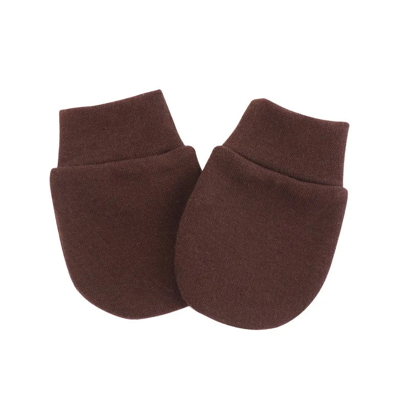 2pcs Baby Anti Scratching Soft Cotton Gloves+Mittens