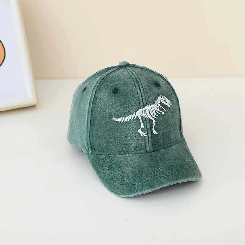 Sports Baseball Embroidered Dinosaur Kids Caps