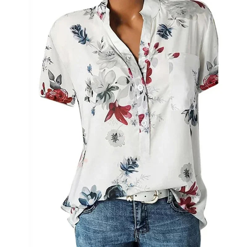 Elegant women's printed casual shirt