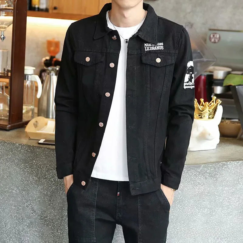 Men's Trendy Denim Korean Style Unique Top