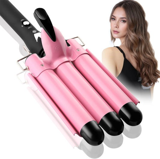 IRUIBEAUTY Professional Hair Curling Iron Ceramic Triple Barrel Hair Curler Irons  Hair Styler Hair Waver Styling Tools