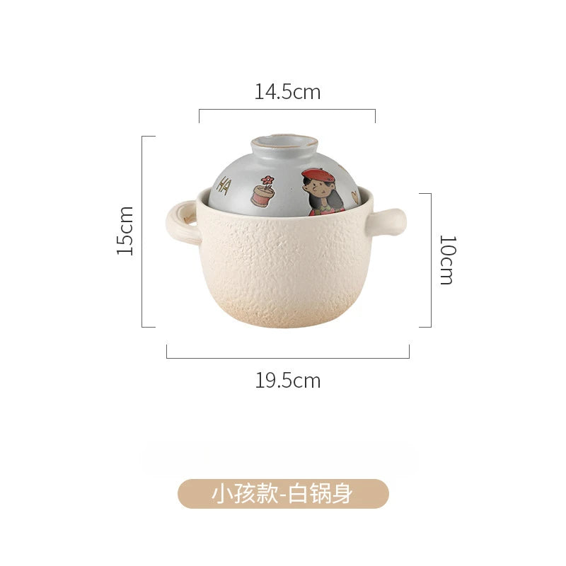 Casserole One Person Earthenware Japanese Style High Temperature Resistant Stew Pot Gas Rice Noodle Congee Tile Pot