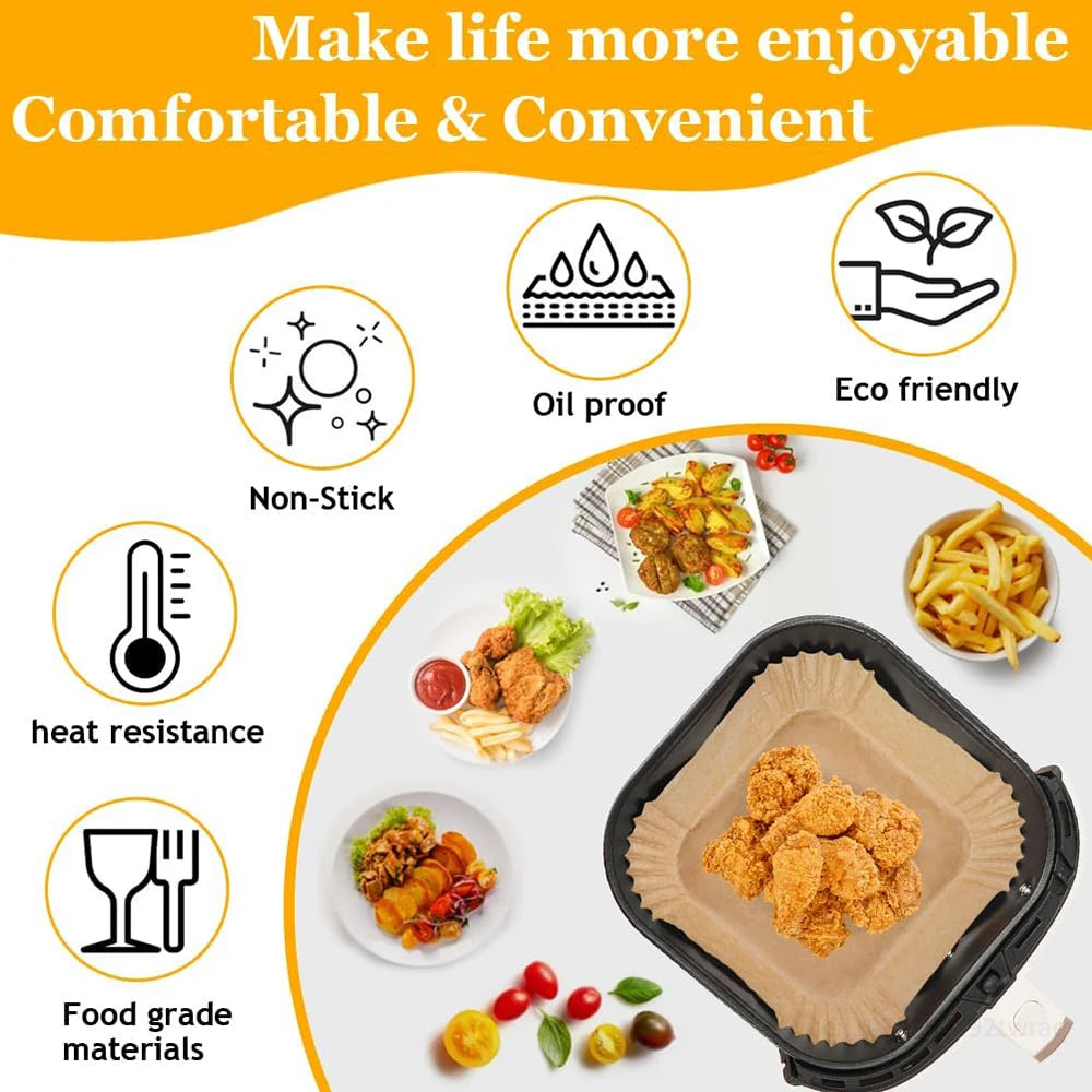 Air Fryer Baking Paper for Ninja Double Stack Air Fryer SL400,SL300EU, Air Fryer No Cleaning Baking Paper Airfryer Accessories