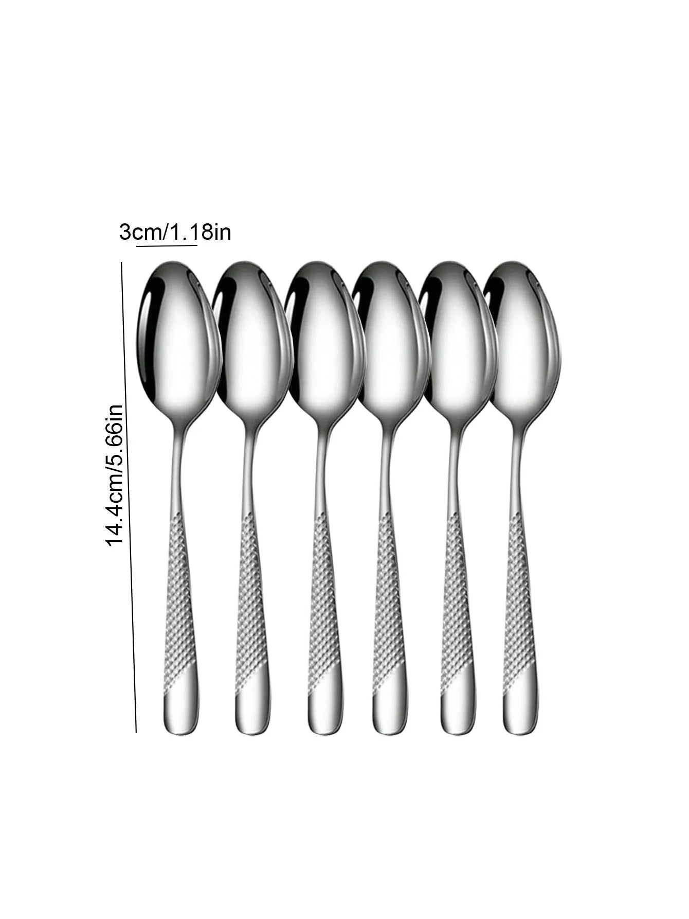6pc/30pc Stainless steel silver high-end star diamond tableware set knife, fork and spoon dessert fork and spoon