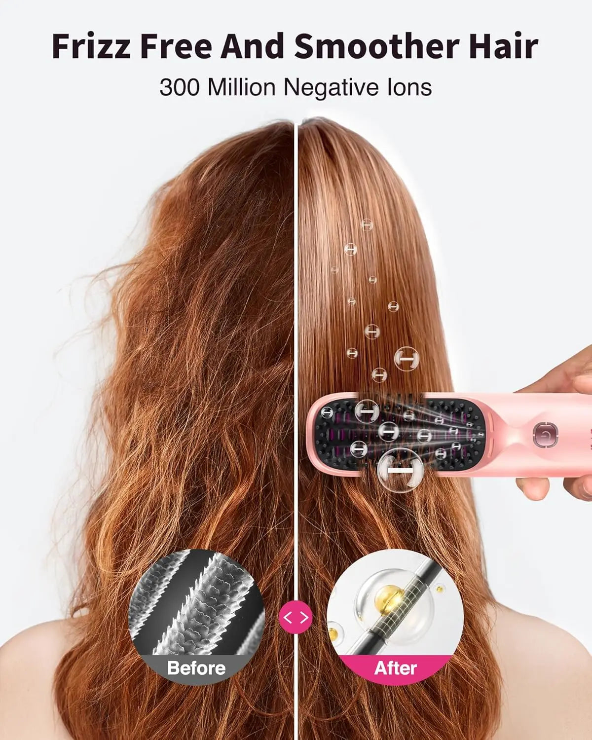 Cordless Hair Straightener Brush