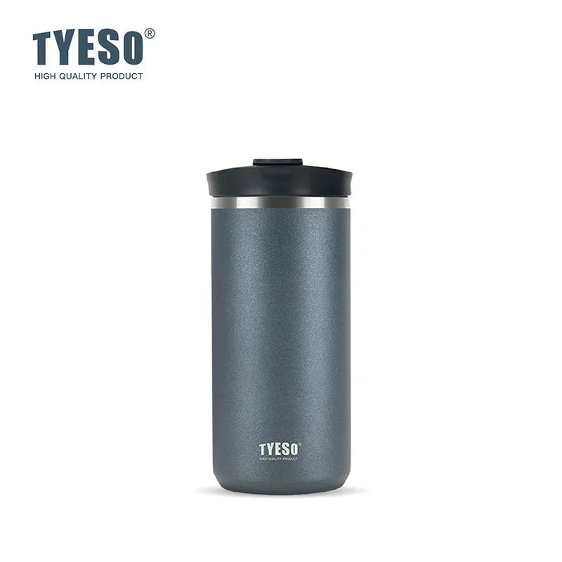 Tyeso French Press Travel Mug 304 Stainless Steel Portable Cold Brew Coffee Maker Tea Infuser Double-Wall Insulated Thermos