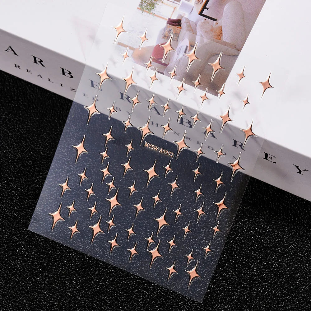 3 D Bronzing Nail Art Sticker