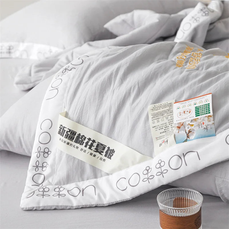 Cotton Filling Soft Skin Double Bed Blanket