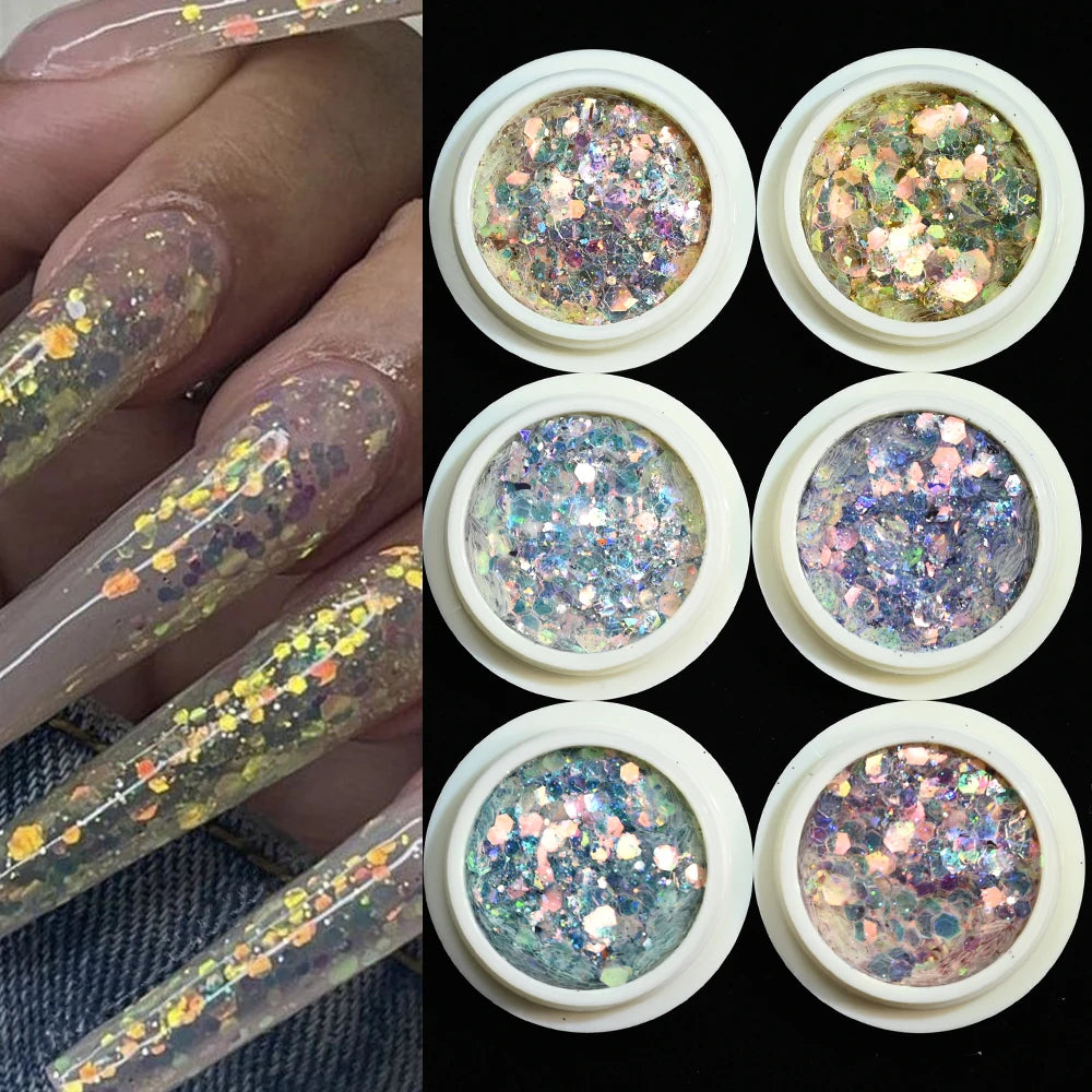Elegant Mirror Chrome Effect Metallic Dust For Nail