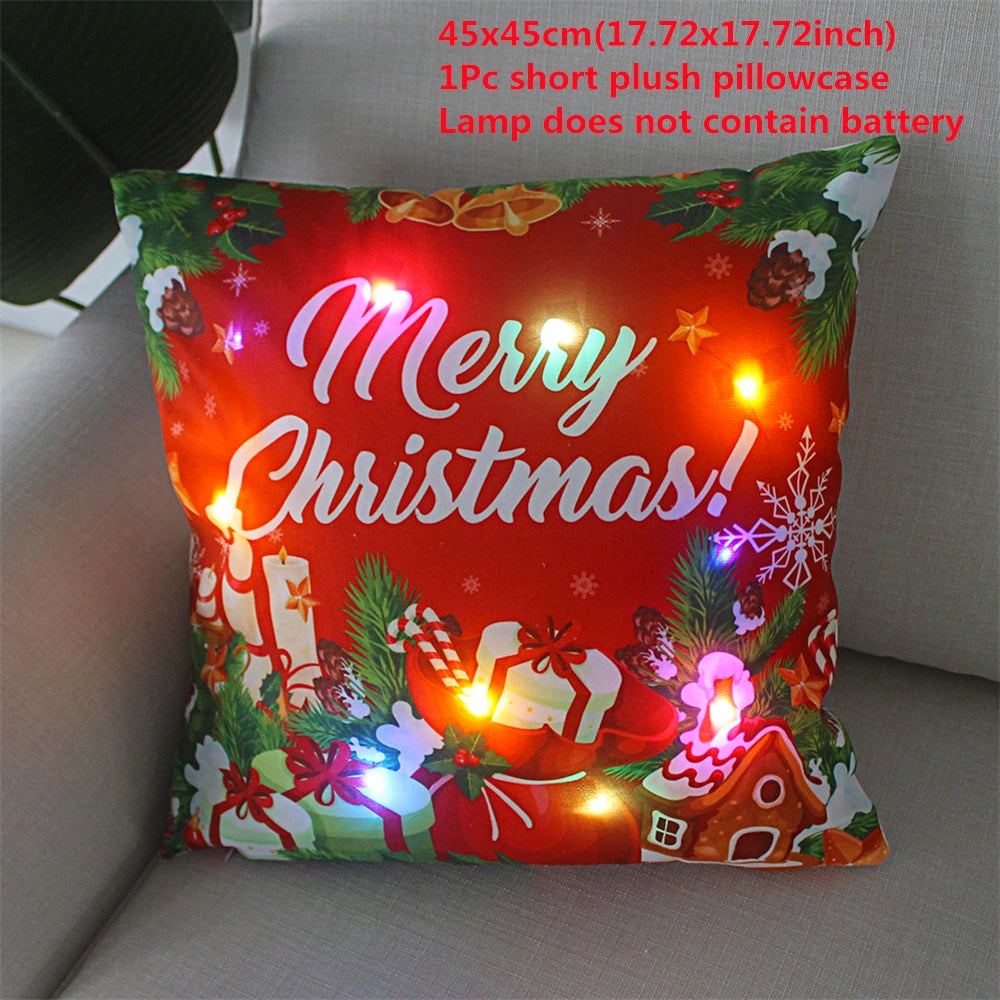 Christmas decoration Catted LED pillow cover