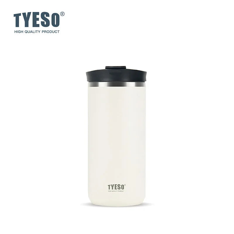 Tyeso French Press Travel Mug 304 Stainless Steel Portable Cold Brew Coffee Maker Tea Infuser Double-Wall Insulated Thermos