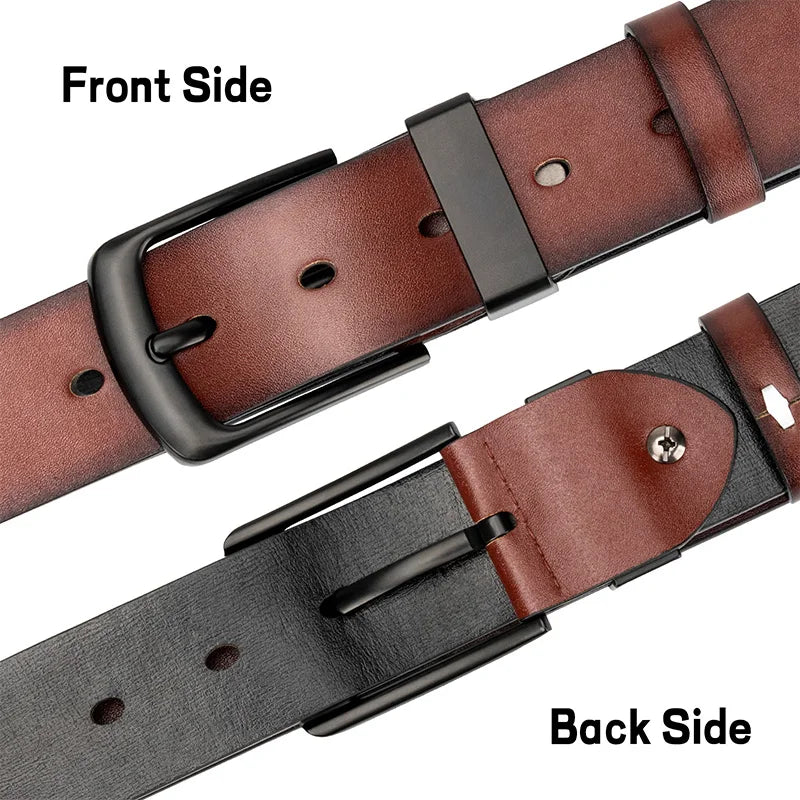 Men's Vintage Casual Buckle Versatile Leather Belt