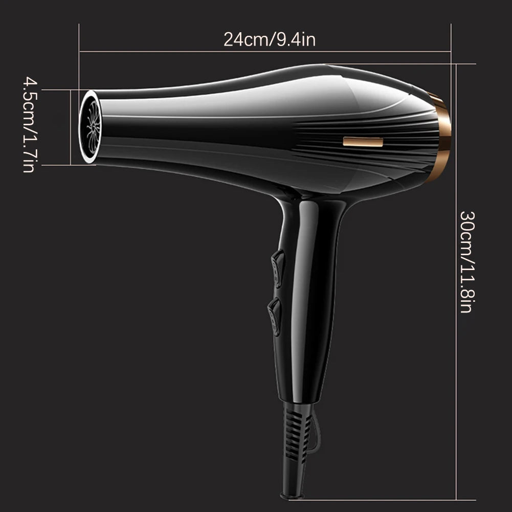 6 In 1 High-Powered Low Noise Hair Dryer Powerful Fast Dry Hot Cold Wind Hair Dryer For Home Travel Hair Styling
