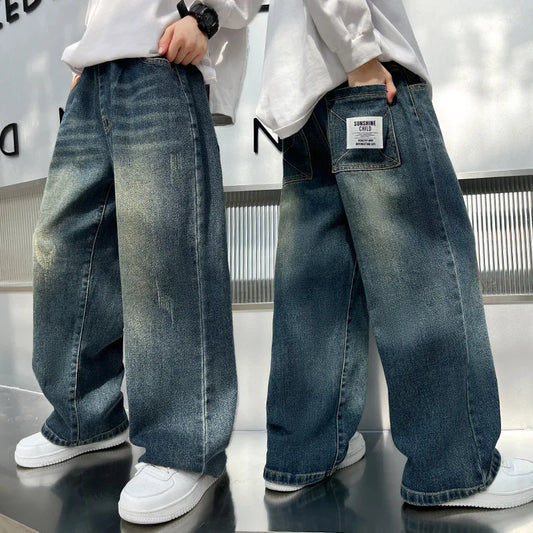 New teenage Casual Retro Loose Handsome Pants