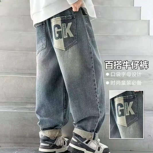 Denim Trousers Casual Pants