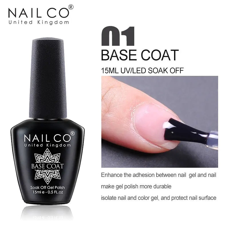 Coat And Base Coat Art Design Gel Nail Polish