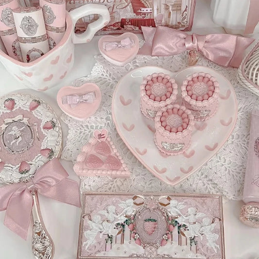 Matte Lip Cream Pressed Powder Liquid Blush Mirror Makeup Kit