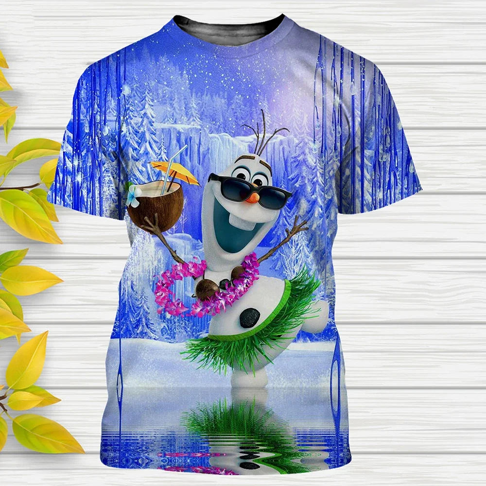 Funny Frozen Cartoon 3D Print T Shirt