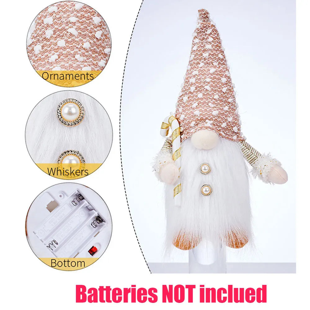 Glowing Gnome Christmas Faceless Doll