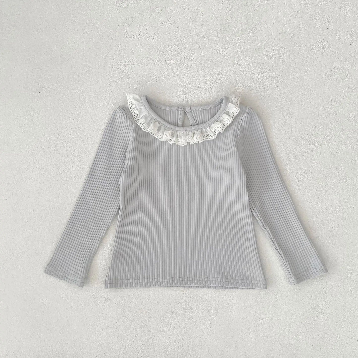 Exquisite baby girl fashion lace collar top
