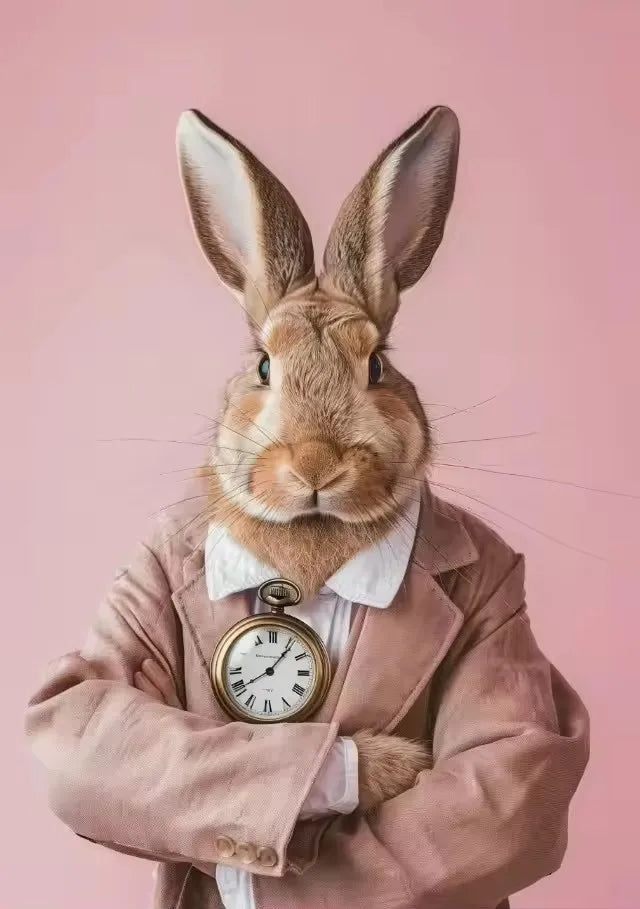 Charming Cheetah Drink Coffee Canvas Art Print,Frameless Poster, Perfect for Animal Lovers, Wall Decor for Home, Office, Cafe