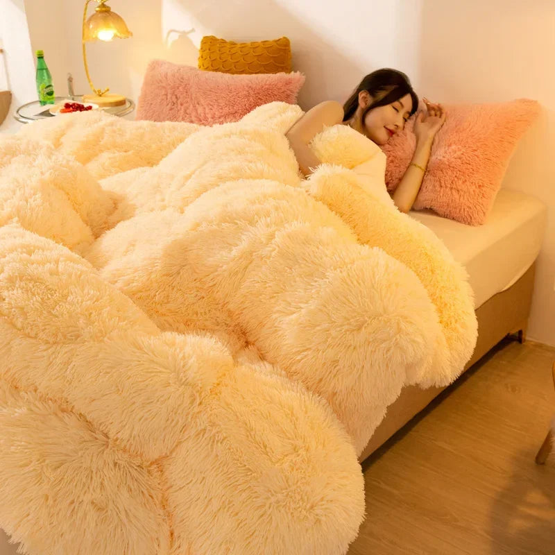 Fur Lamb Fur Warm Winter Comforter