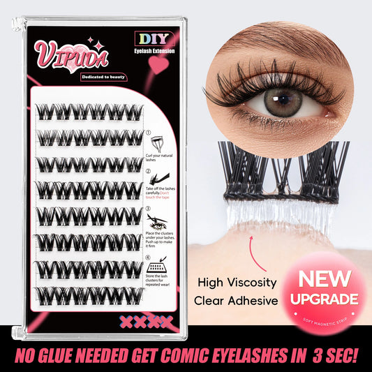 Adhesive Cluster Lashes Press on